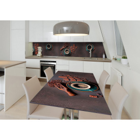 Наклейка 3Д вінілова на стіл Zatarga «Елітний смак» 600х1200 мм для будинків, квартир, столів, кафе