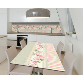Наклейка 3Д вінілова на стіл Zatarga «Скрапбукінг» 650х1200 мм для будинків, квартир, столів, кав'ярень