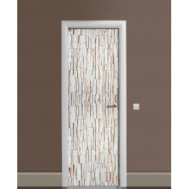 Наклейка на дверь Zatarga «Декоративный кирпичик» 650х2000 мм виниловая 3Д наклейка декор самоклеящаяся