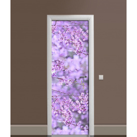 Наклейка на дверь Zatarga «Фиолетовый сон» 650х2000 мм виниловая 3Д наклейка декор самоклеящаяся