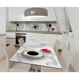 Наклейка 3Д виниловая на стол Zatarga «Сокровища нации» 650х1200 мм для домов, квартир, столов, кофейн, кафе