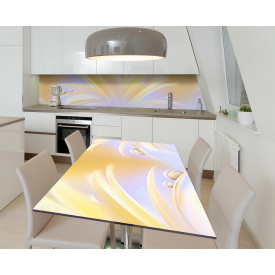 Наклейка 3Д виниловая на стол Zatarga «Макромир» 650х1200 мм для домов, квартир, столов, кофейн, кафе