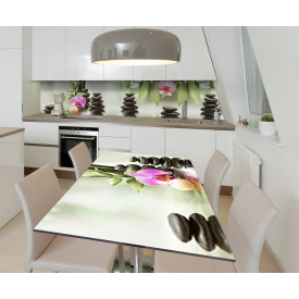 Наклейка 3Д виниловая на стол Zatarga «Мерцание свечи» 600х1200 мм для домов, квартир, столов, кофейн, кафе