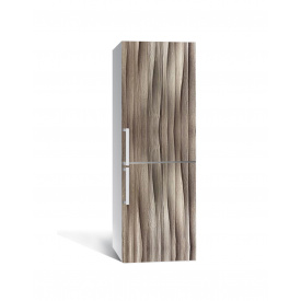 Наклейка на холодильник Zatarga «Деревянные волны» 650х2000 мм виниловая 3Д наклейка декор на кухню