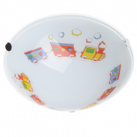 Світильник круглий настінно-стельовий Brille 40W W-461 хром для дитячої