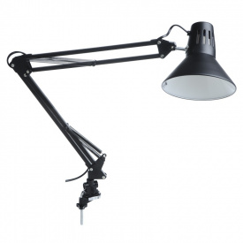 Настольная лампа в современном стиле на струбцине Brille 40W MTL-07 Черный