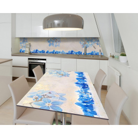 Наклейка 3Д вінілова на стіл Zatarga «Бірюзові мрії» 650х1200 мм для будинків, квартир, столів, кав'ярень.