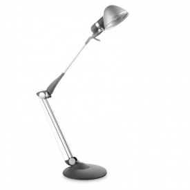 Настольная лампа в современном стиле офисная Brille 60W MTL-11 Серый