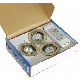 Точечный светильник комплект Brille 35W HDL-DT03 Золотистый 163449