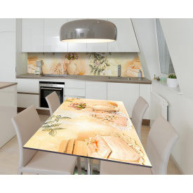Наклейка 3Д виниловая на стол Zatarga «Бабушкина шкатулка» 650х1200 мм для домов, квартир, столов, кофейн,