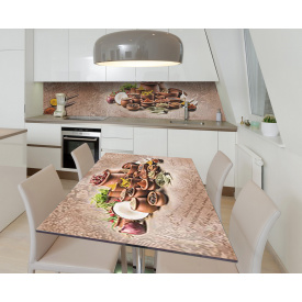 Наклейка 3Д вінілова на стіл Zatarga «Прянощі Марокко» 650х1200 мм для будинків, квартир, столів, кав'ярень