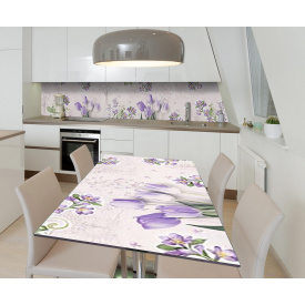 Наклейка вінілова на стіл Zatarga  "Ніжні фіолетові Колір" 650х1200 мм
