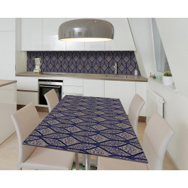 Наклейка 3Д вінілова на стіл Zatarga «Об'ємне листя» 600х1200 мм для будинків, квартир, столів, кав'ярень, кафе
