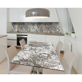 Наклейка 3Д вінілова на стіл Zatarga «Мозаїчна розкіш» 600х1200 мм для будинків, квартир, столів, кав'ярень.