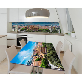 Наклейка 3Д вінілова на стіл Zatarga «Флорентійський пейзаж» 600х1200 мм для будинків, квартир, столів, кав'ярень,