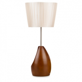 Настольная лампа минимализм с абажуром Brille 40W TL-19 Коричневый