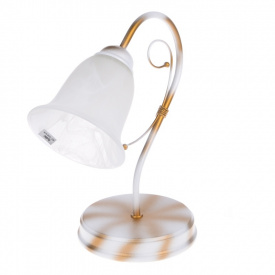 Настольная лампа флористика декоративная Brille 60W BKL-470 Золотистый