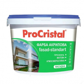 Фарба акрилова фасадна Ирком ProCristal Fasad-Standart IР-131 прозора 0.9 л