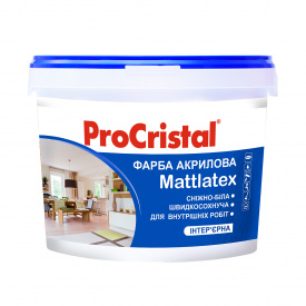 Краска латексная Ирком ProCristal Mattlatex IР-232 белая матовая 3 л