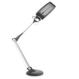 Настольная лампа в современном стиле офисная Brille MTL-10 Серый