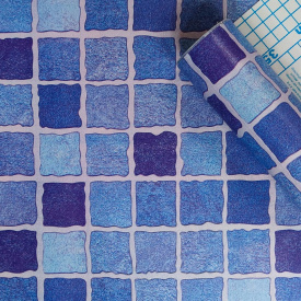 Самоклеющаяся пленка Sticker Wall синяя мозаика 0,45х10м (10366)