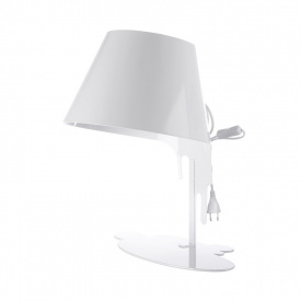 Настольная лампа в современном стиле с абажуром Brille 60W BL-314 Белый