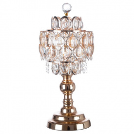 Настольная лампа классическая хрустальная в современном стиле Brille 40W BCL-490 Золотистый