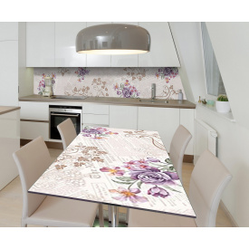 Наклейка 3Д виниловая на стол Zatarga «Винтажная душа» 650х1200 мм для домов, квартир, столов, кофейн, кафе
