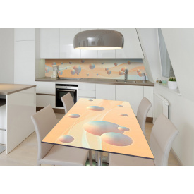 Наклейка 3Д вінілова на стіл Zatarga «Маршмеллоу» 650х1200 мм для будинків, квартир, столів, кав'ярень