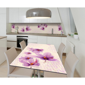 Наклейка 3Д виниловая на стол Zatarga «Записки эдельвейса» 650х1200 мм для домов, квартир, столов, кофейн,