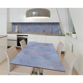 Наклейка 3Д вінілова на стіл Zatarga «Драпини на льоду» 650х1200 мм для будинків, квартир, столів, кав'ярень, кафе