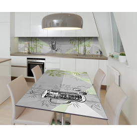 Наклейка 3Д виниловая на стол Zatarga «Бамбуковый сад» 650х1200 мм для домов, квартир, столов, кофейн, кафе
