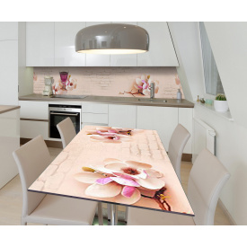 Наклейка 3Д виниловая на стол Zatarga «Поэзия души» 600х1200 мм для домов, квартир, столов, кофейн, кафе