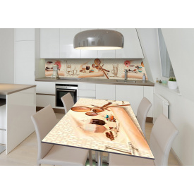 Наклейка 3Д виниловая на стол Zatarga «Кухонные радости» 650х1200 мм для домов, квартир, столов, кофейн, кафе