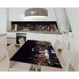 Наклейка 3Д виниловая на стол Zatarga «Объятие ночи» 650х1200 мм для домов, квартир, столов, кофейн, кафе