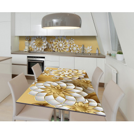 Наклейка 3Д виниловая на стол Zatarga «Бумажное искусство» 600х1200 мм для домов, квартир, столов, кофейн,