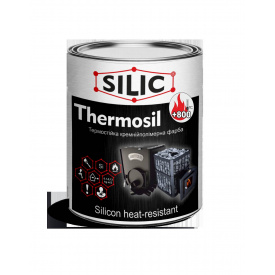 Термостійка кремнійорганічна емаль Силік Україна Thermosil 800 0.7 кг Чорний (ТS800)