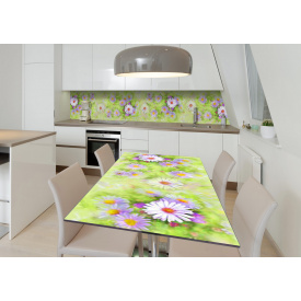 Наклейка 3Д виниловая на стол Zatarga «Аромат лугов» 650х1200 мм для домов, квартир, столов, кофейн, кафе