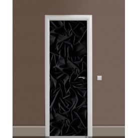 Наклейка на дверь Zatarga «Чёрный бархат» 650х2000 мм виниловая 3Д наклейка декор самоклеящаяся