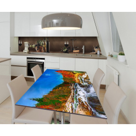 Наклейка 3Д виниловая на стол Zatarga «Идеальное вино» 600х1200 мм для домов, квартир, столов, кофейн, кафе