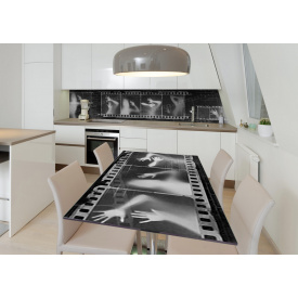 Наклейка 3Д виниловая на стол Zatarga «Секреты кино» 600х1200 мм для домов, квартир, столов, кофейн, кафе