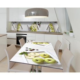 Наклейка 3Д вінілова на стіл Zatarga «Пряні яблука» 600х1200 мм для будинків, квартир, столів, кав'ярень