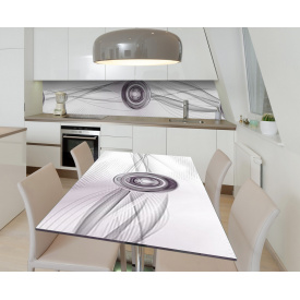 Наклейка 3Д виниловая на стол Zatarga «Эффект воронки» 600х1200 мм для домов, квартир, столов, кофейн, кафе