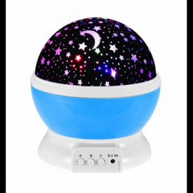 Ночник вращающийся Star Master Dream Rotating Plus светильник проектор звёздного неба с USB кабелем Белый с синим (210PO169)