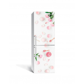 Наклейка на холодильник Zatarga «Суфле из розы» 650х2000 мм виниловая 3Д наклейка декор на кухню самоклеящаяся