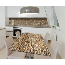 Наклейка 3Д виниловая на стол Zatarga «Стена из песчаника» 650х1200 мм для домов, квартир, столов, кофейн,