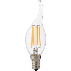 Лампа декоративна Horoz Filament flame - 6 6 Вт Е14 2700 К Прозорий