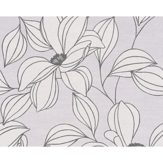 Флізелінові шпалери A.S.CREATION URBAN FLOWERS 32795-3 Чорні-Сірі-Білі