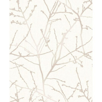 Вінілові шпалери на флізеліновій основі Graham & Brown Simplicity 33-271 Білий-Бежовий