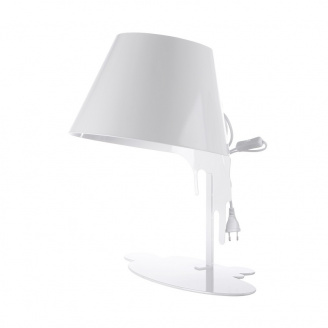 Настольная лампа в современном стиле с абажуром Brille 60W BL-314 Белый
